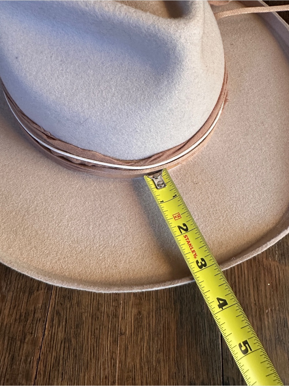 Gigi Pip Monroe Rancher Australian Wool Hat 57 Grey/Oatmeal - Picture 13 of 14